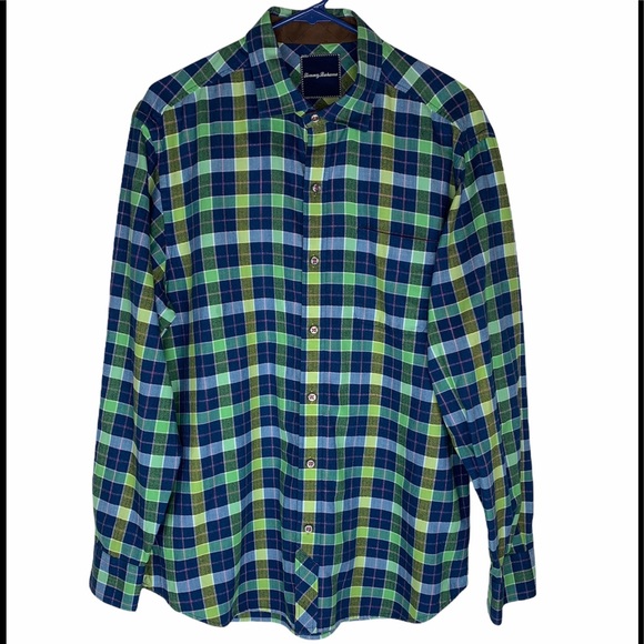 Tommy Bahama Men’s Medium Long Sleeve Shirt Plaid - Picture 1 of 15